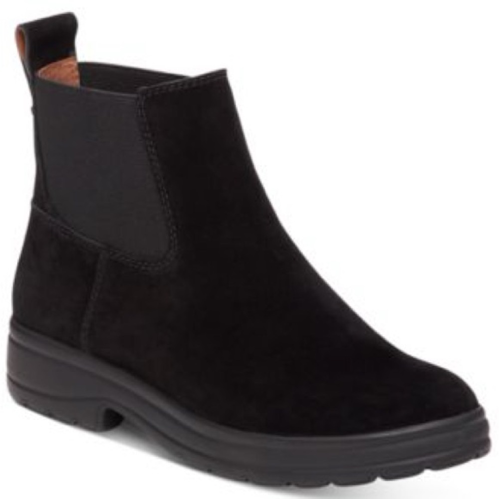 Lucky Brand Gabbee Black Ankle Booties Pull On Short Boot